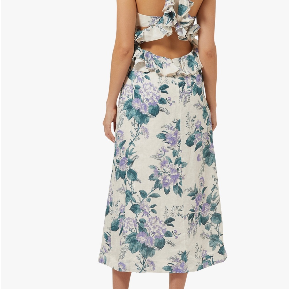 🌸 Authentic Zimmermann Cassia Ruffle Midi Dress. - Picture 4 of 5